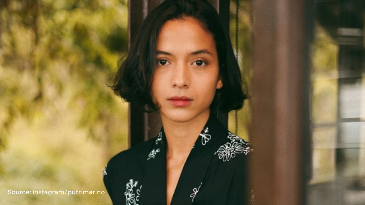 Putri Marino dengan kulit glowing natural hasil perawatan lembut